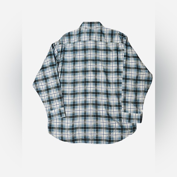 Robert Talbott Classic Blue Plaid Button Down Long Sleeve Shirt size XXL - Picture 10 of 10